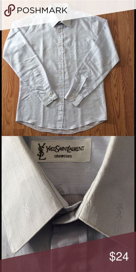 ysl white button up|ysl st laurent shirts.